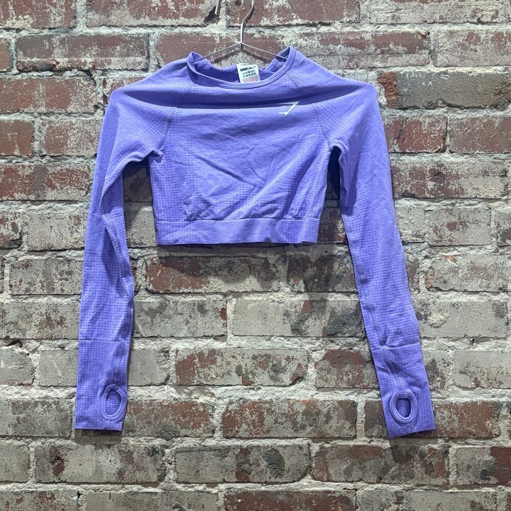 Gymshark Vital Crop Top in Bright Purple Marl Size XS